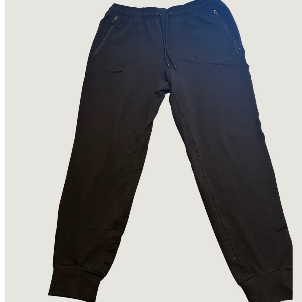 Champion Jogger Sweatpants Women Large Black New 1965727 Zipper Pockets